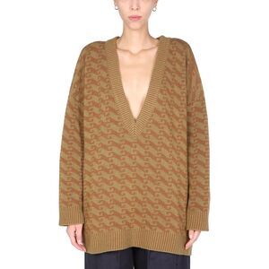 Jejia Women V-Neck Jacquard Sweater